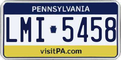 PA license plate LMI5458