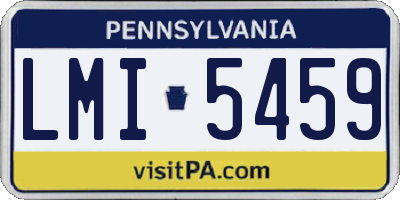 PA license plate LMI5459