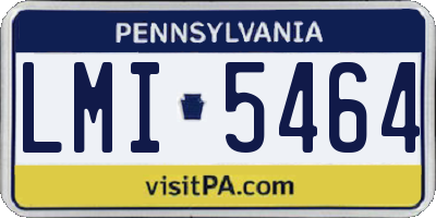 PA license plate LMI5464