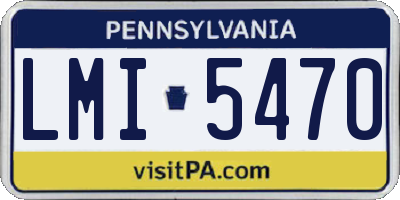 PA license plate LMI5470