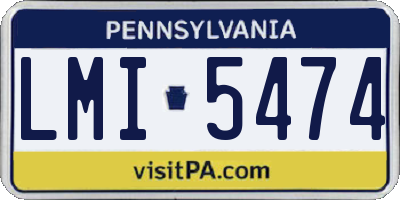PA license plate LMI5474