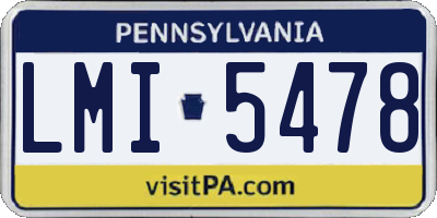 PA license plate LMI5478