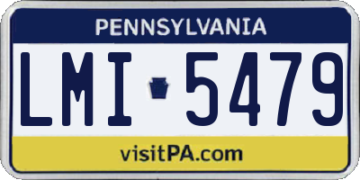 PA license plate LMI5479
