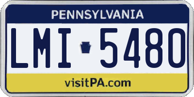PA license plate LMI5480