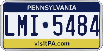 PA license plate LMI5484