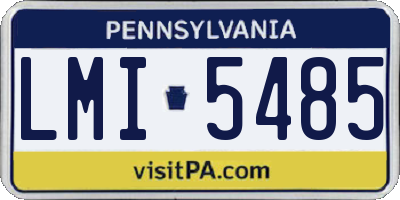 PA license plate LMI5485