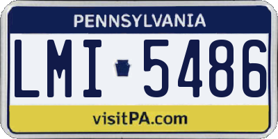 PA license plate LMI5486