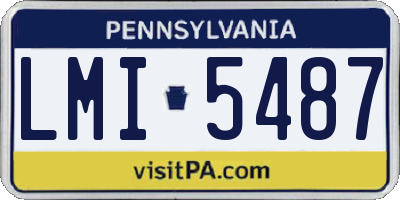 PA license plate LMI5487