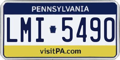 PA license plate LMI5490