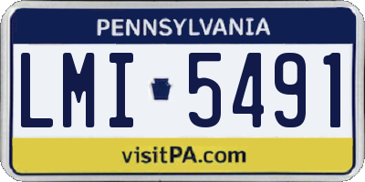 PA license plate LMI5491