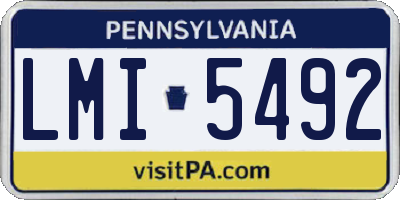 PA license plate LMI5492