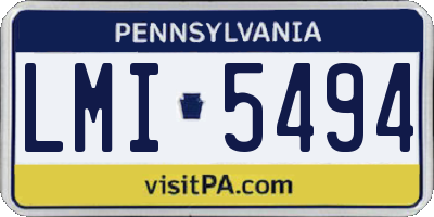 PA license plate LMI5494