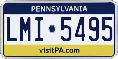 PA license plate LMI5495