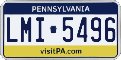 PA license plate LMI5496