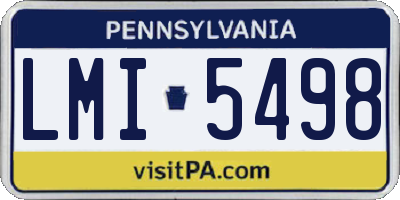 PA license plate LMI5498