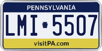 PA license plate LMI5507