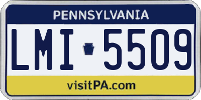 PA license plate LMI5509
