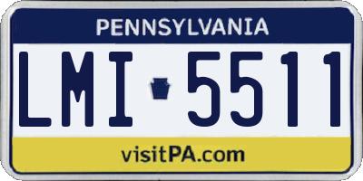 PA license plate LMI5511
