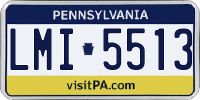 PA license plate LMI5513
