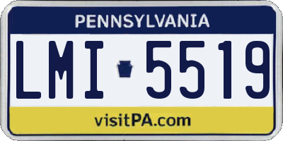 PA license plate LMI5519