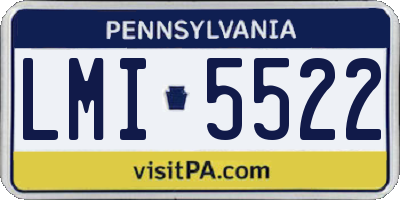 PA license plate LMI5522