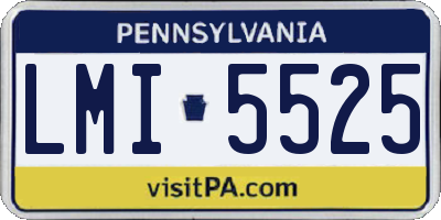 PA license plate LMI5525