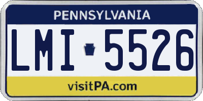 PA license plate LMI5526