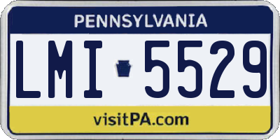 PA license plate LMI5529