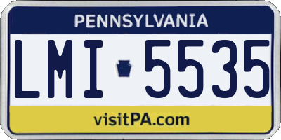 PA license plate LMI5535