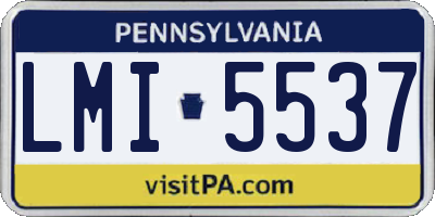 PA license plate LMI5537