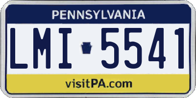 PA license plate LMI5541