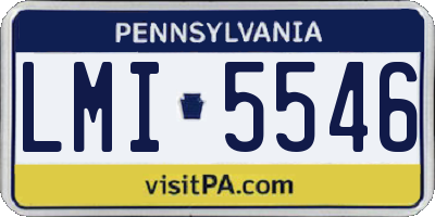 PA license plate LMI5546