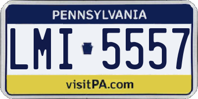 PA license plate LMI5557