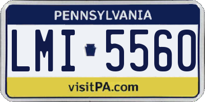 PA license plate LMI5560