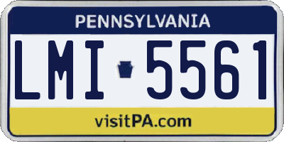 PA license plate LMI5561