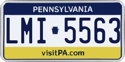 PA license plate LMI5563