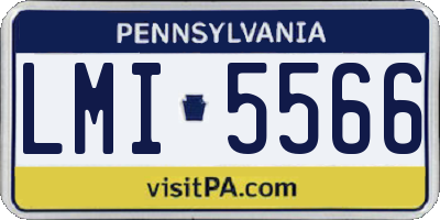 PA license plate LMI5566