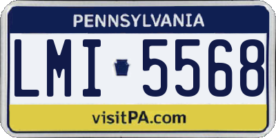 PA license plate LMI5568