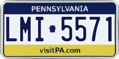 PA license plate LMI5571
