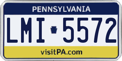 PA license plate LMI5572