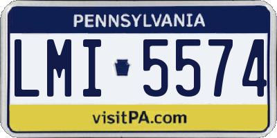 PA license plate LMI5574