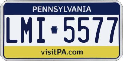 PA license plate LMI5577