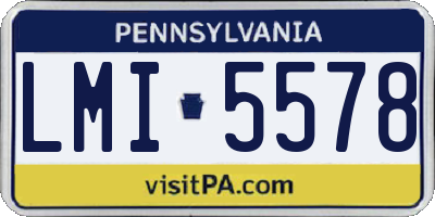 PA license plate LMI5578