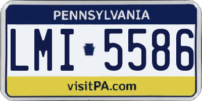 PA license plate LMI5586