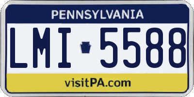 PA license plate LMI5588