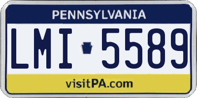 PA license plate LMI5589