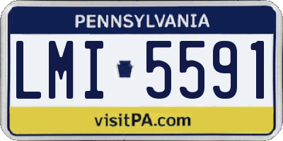 PA license plate LMI5591