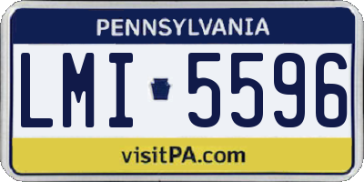 PA license plate LMI5596