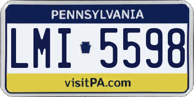 PA license plate LMI5598