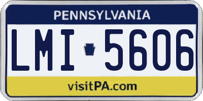 PA license plate LMI5606
